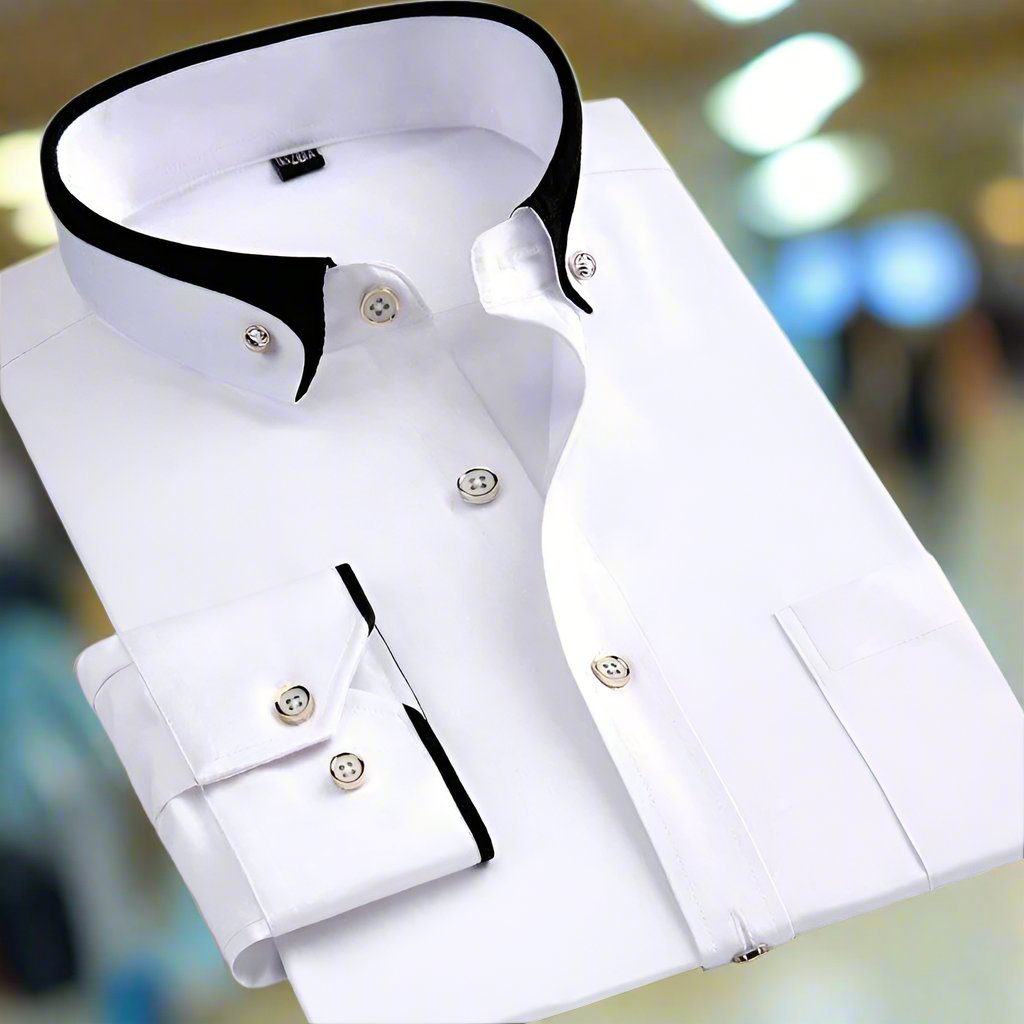 Alberto | Camisa Clásica De Algodón Con Mangas Largas