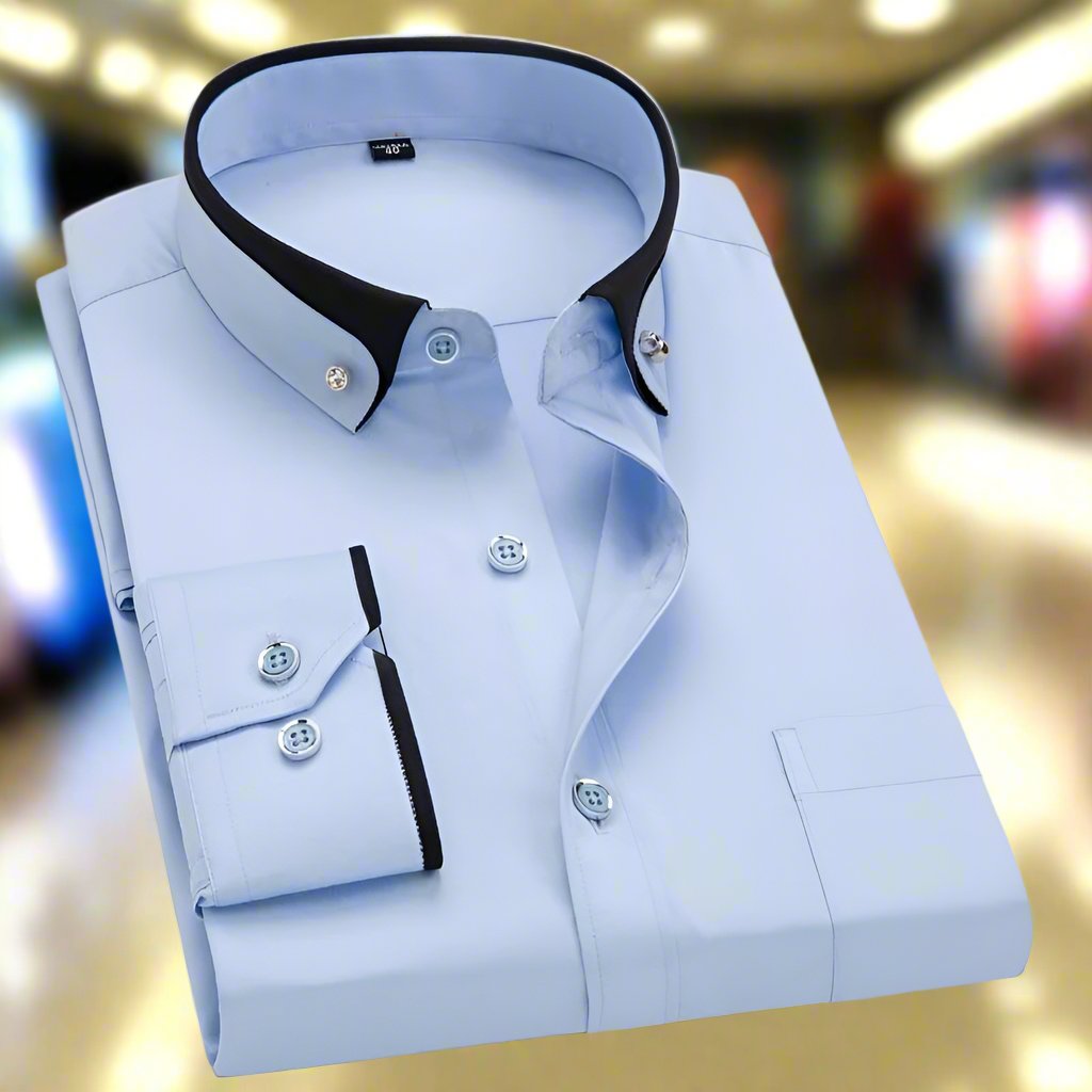 Alberto | Camisa Clásica De Algodón Con Mangas Largas