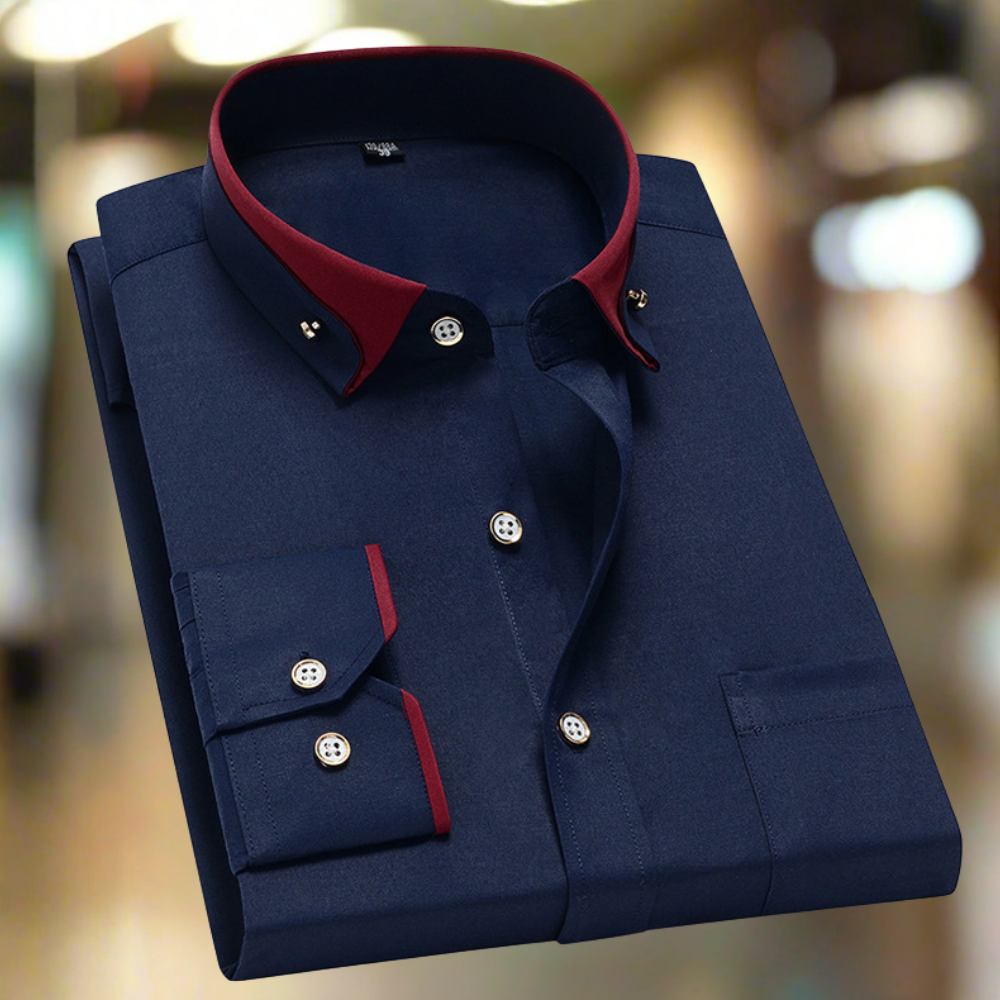 Alberto | Camisa Clásica De Algodón Con Mangas Largas
