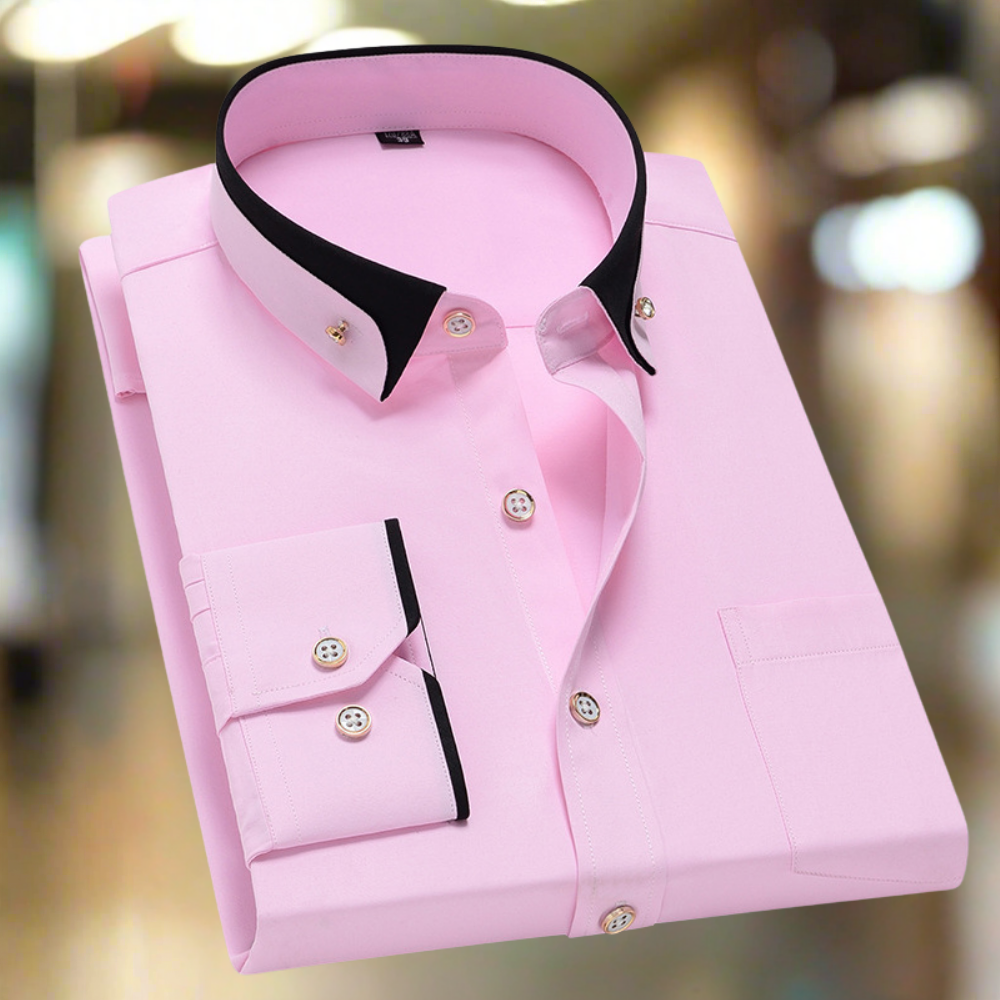 Alberto: Camisa Clásica De Algodón Con Mangas Largas