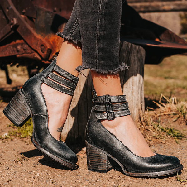 Camile | Zapatos de tacón de cuero: comodidad y sujeción perfectas